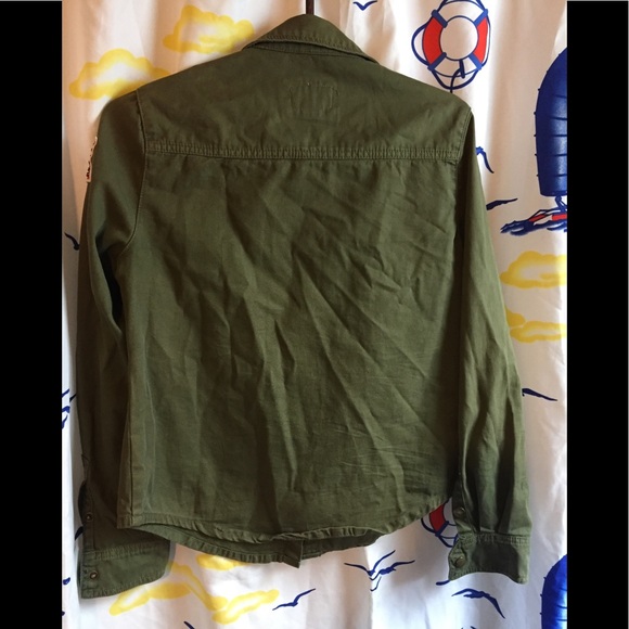 🔥5/$25- Forever 21 Vintage Jean Jacket/Shirt Sz S - Picture 5 of 9